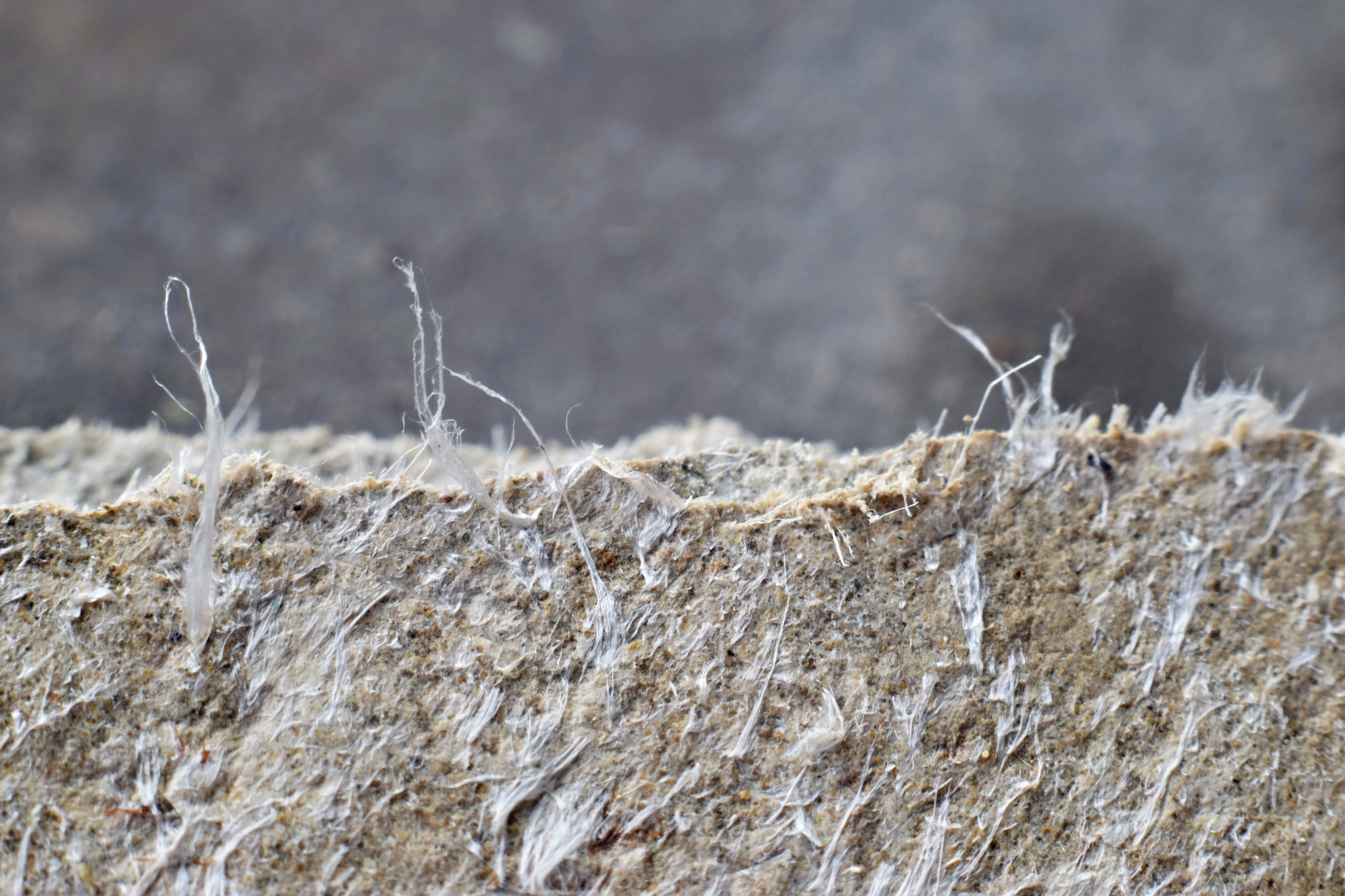 Close-up of fibre insulation