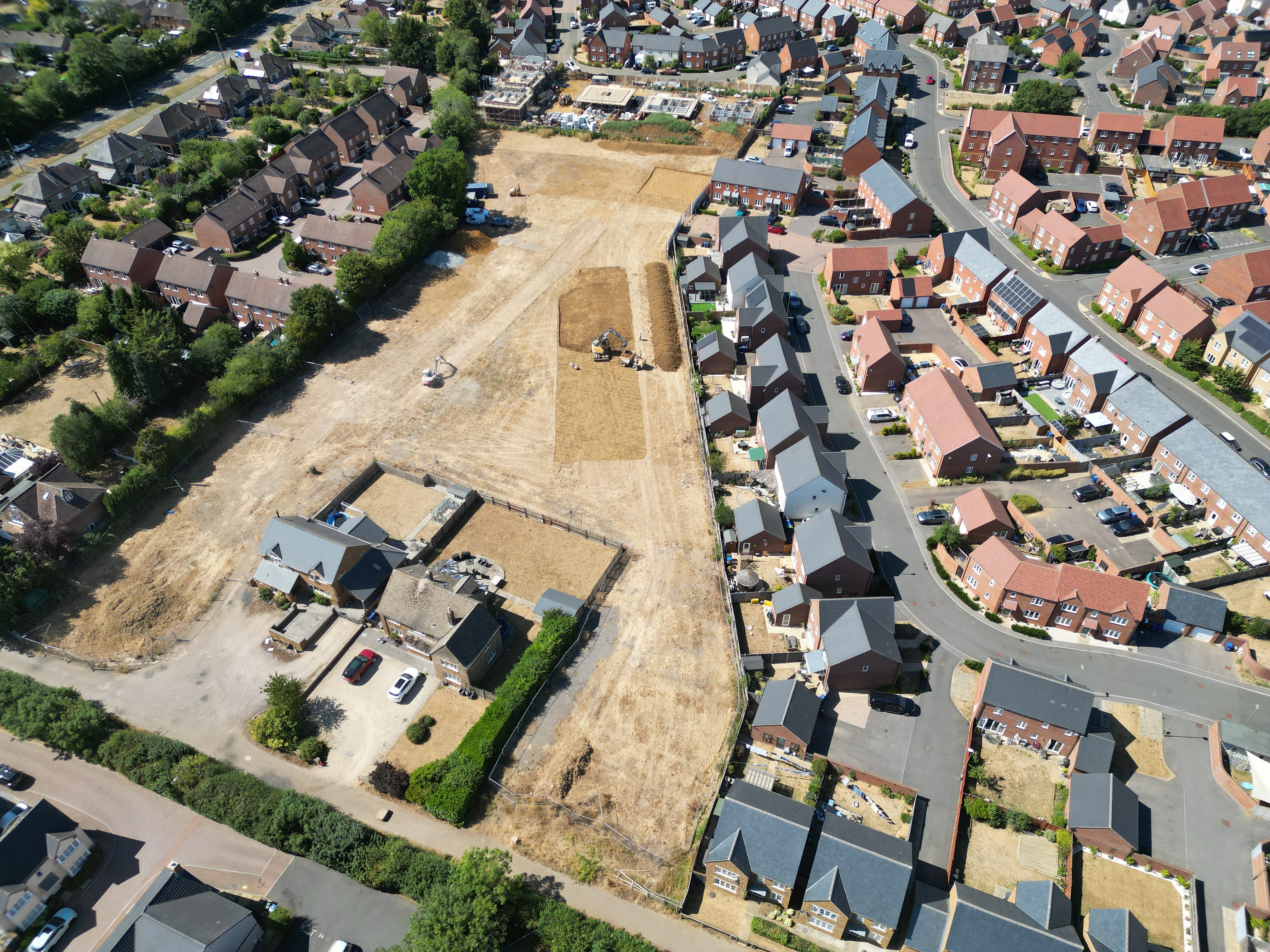 Aerial shot of Deerfields, Bodicote