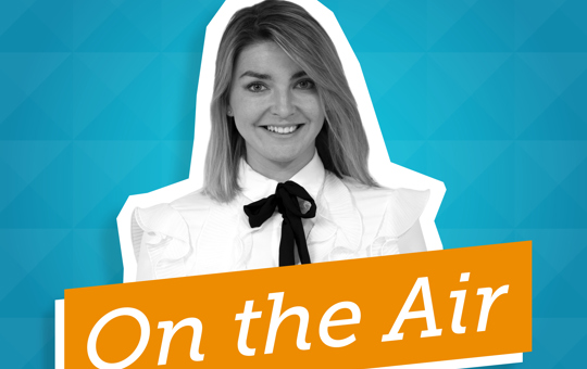 Aileen Edmunds as part of graphic for Stonewater's On the Air podcast