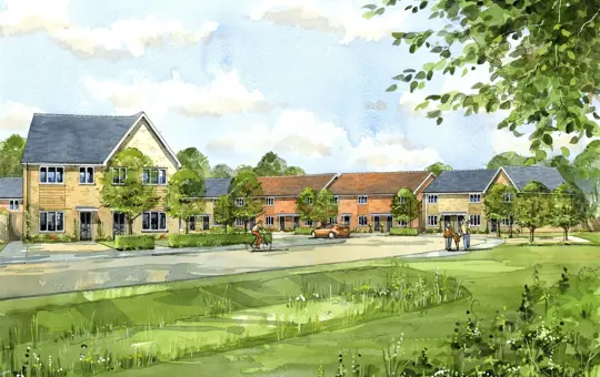 Artist's impression of Bath Road development